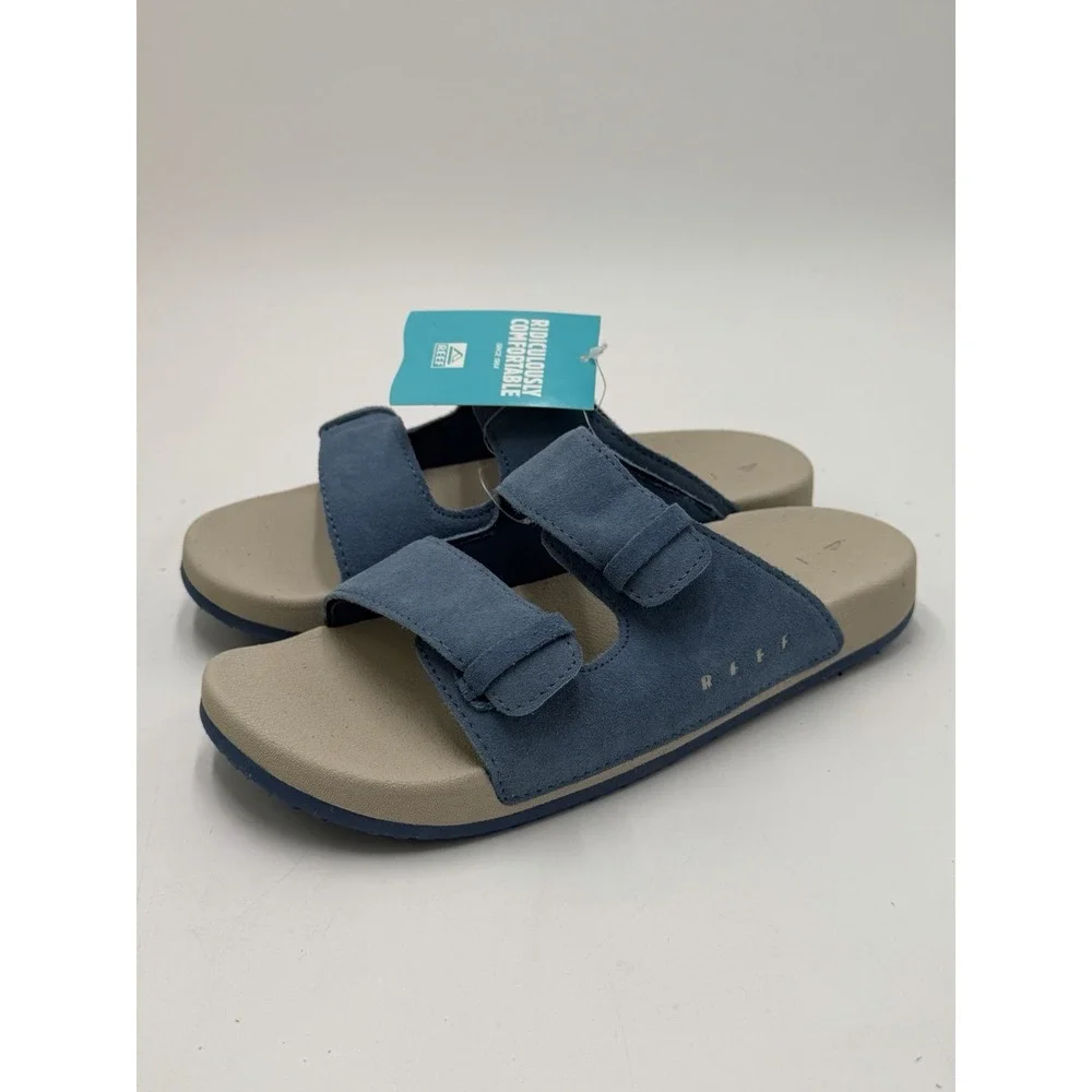 Reef Kids Ojai Sandals Suede Dusk Blue New Size 4 Boys Girls MSRP: $39.99